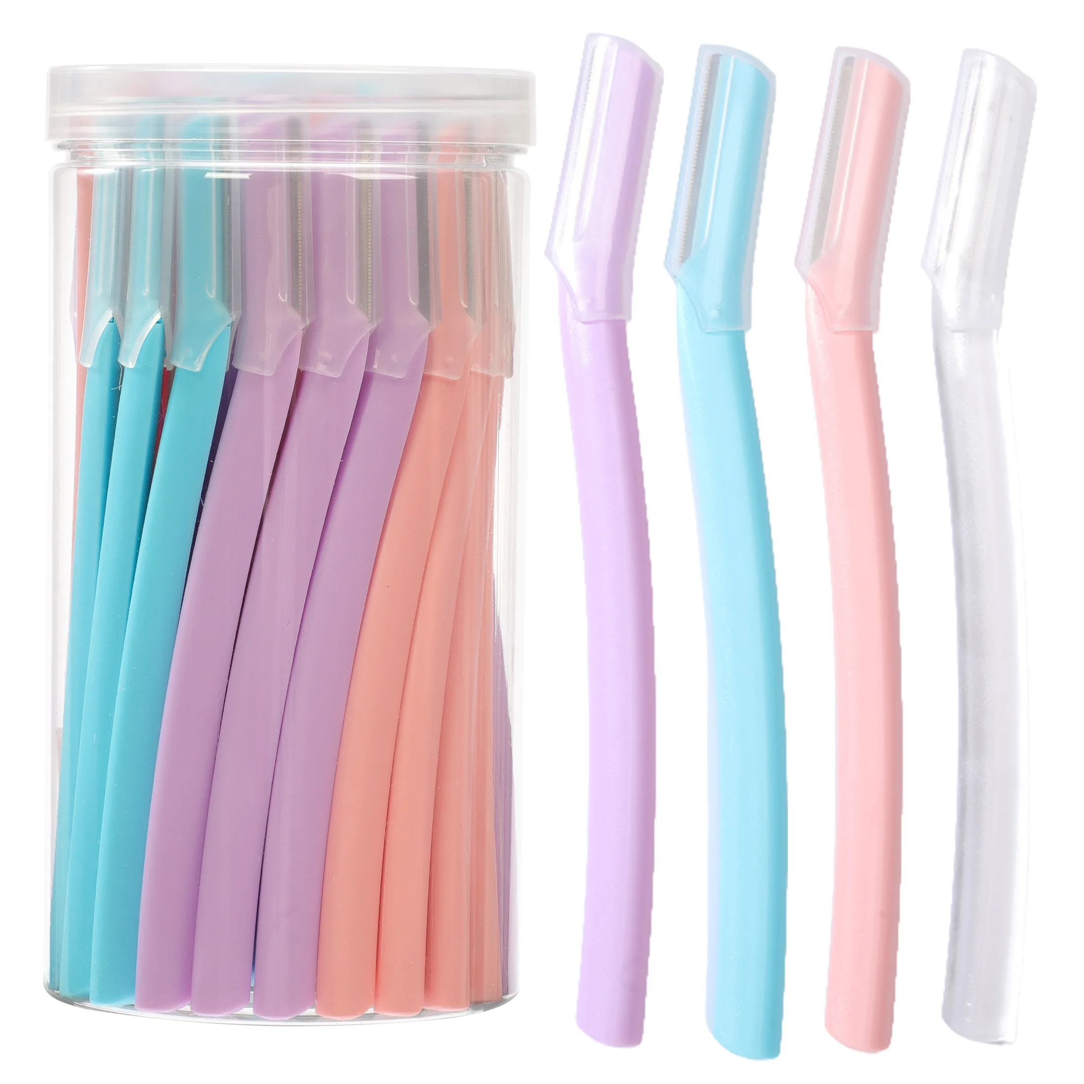 5/10/24pcs Eyebrow Trimmer Knives Portable Face Razor Hair Remover Eye Brow Epilation Hair Removal Cutter Shaver Blades Makeup