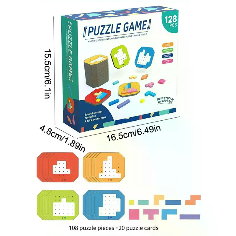 어린이 직소 퍼즐 장난감 기하학 다채로운 논리적 사고 게임 몬테소리 교육 수학 장난감 어린이 두뇌 훈련