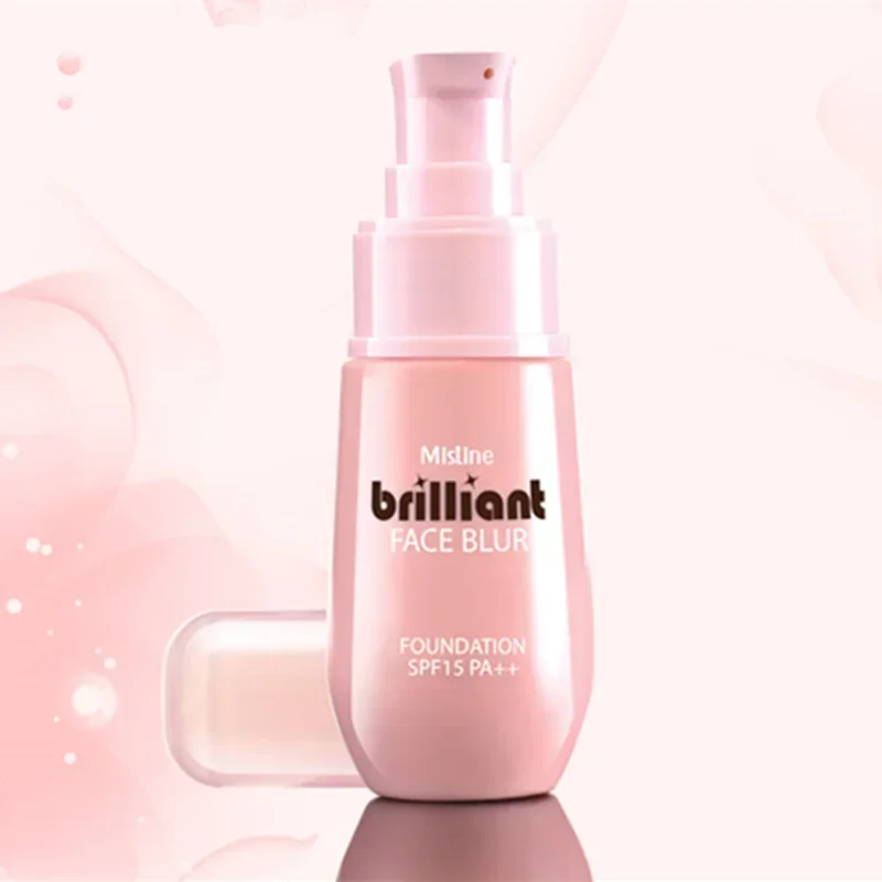 Mistine Brilliant Face Blur Foundation SPF15PA ++, corrector hidratante que ilumina los poros invisibles, Base de maquillaje de belleza, cosméticos