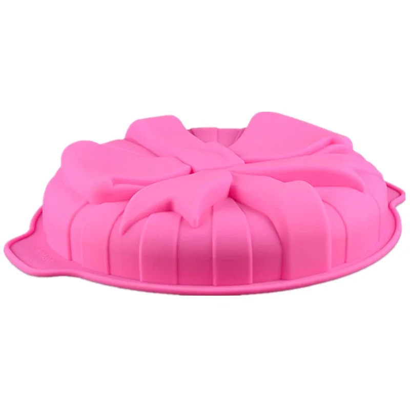 

1Pc 26x4.5cm Round Bow Shape Silicone Cake Mould Muffin Tray Baking Tool Wedding Xmas Party Decoration