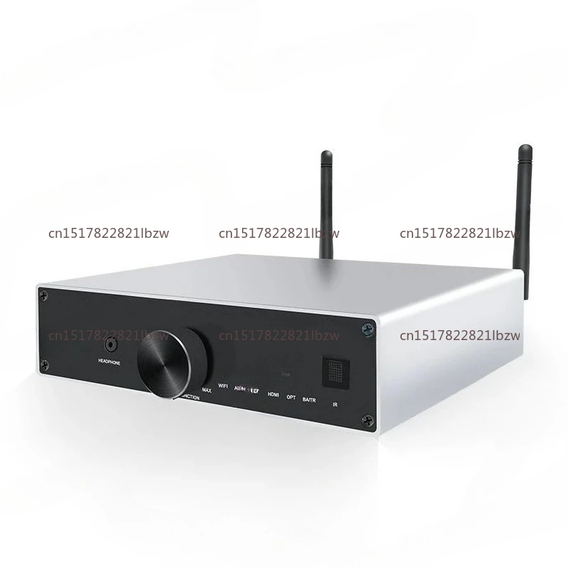 IN STOCK FOR Hot Selling WiFi Airplay BT 5.0  100w Line AUX Input, Fiber Mini Home Audio Amplifier