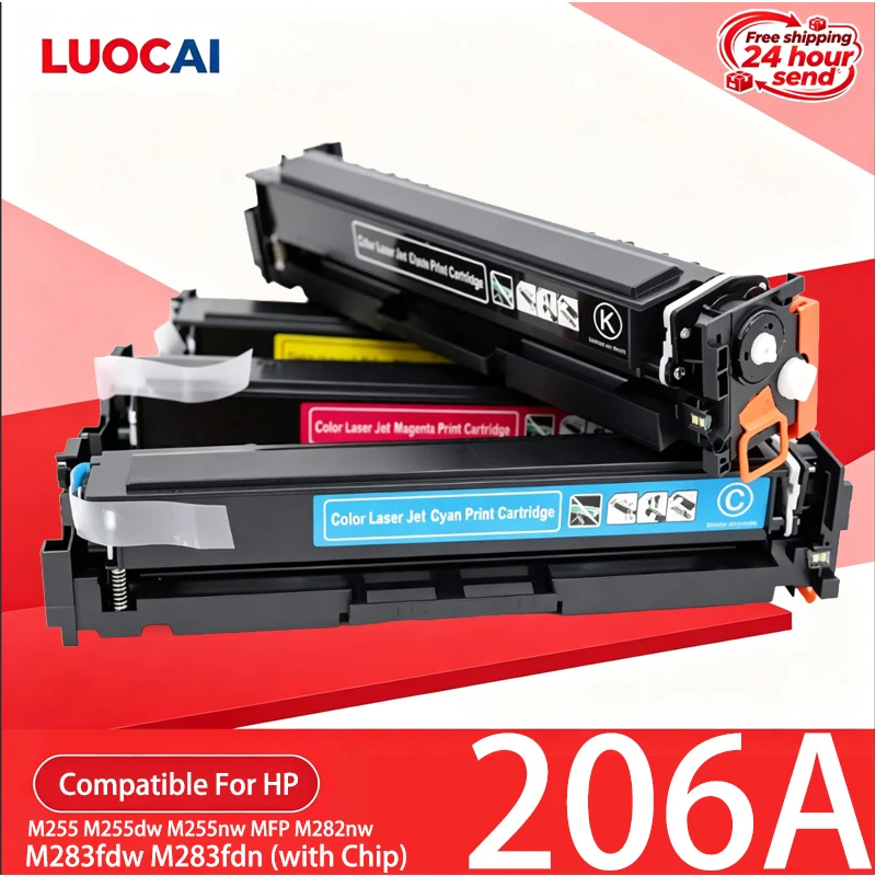 206A 207A Toner Cartridge Compatible for HP Laserjet Pro M255 M255dw M255nw MFP M282nw M283fdw M283fdn (with Chip)