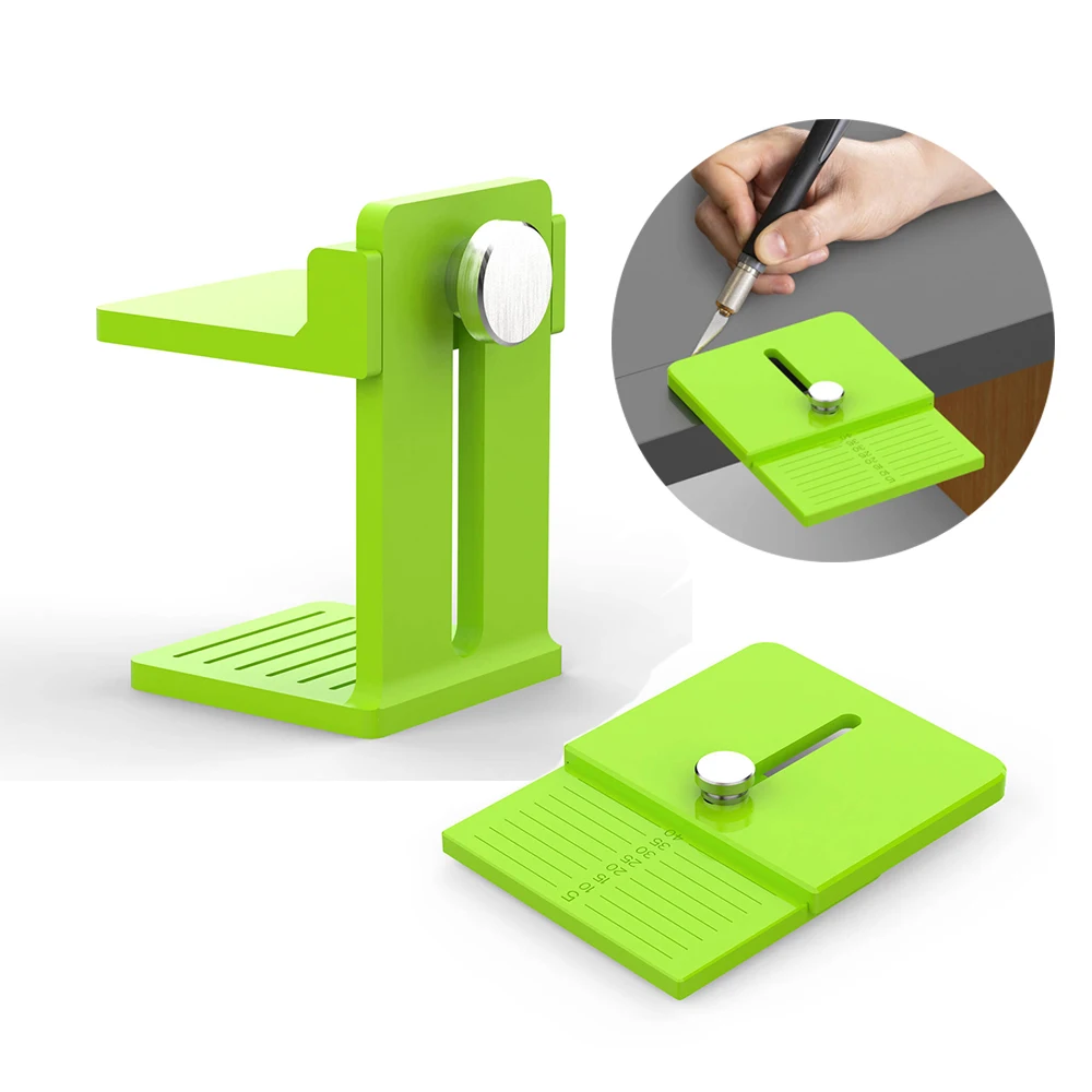 EHDIS 2pcs Protective Film Application Edge Cutting Widget Furniture Decorative Graphic Sticker Margin Measurement Aligning Tool