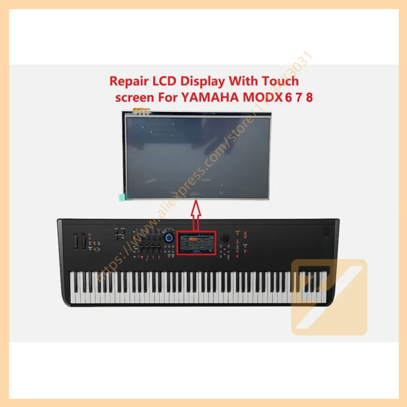 Pantalla LCD con digitalizador de pantalla táctil para Yamaha MODX MODX6 MODX7 MODX8 ZX938901 y otros modelos