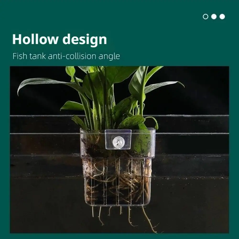 

Aquarium Plant Basket Transparent Fish Tank Hanging Holder Aquatic Plant Aquatic Cup Fish Plant Pot Planter Cup Tank Decora L8Q6