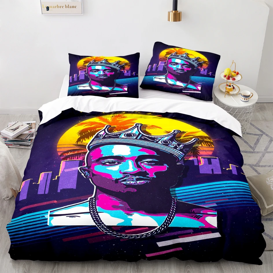 2 Pac Bedding Set Single Twin Full Queen King Size Tupac 2 Pac Bed Set Aldult Kid постельное бельё 3D 004