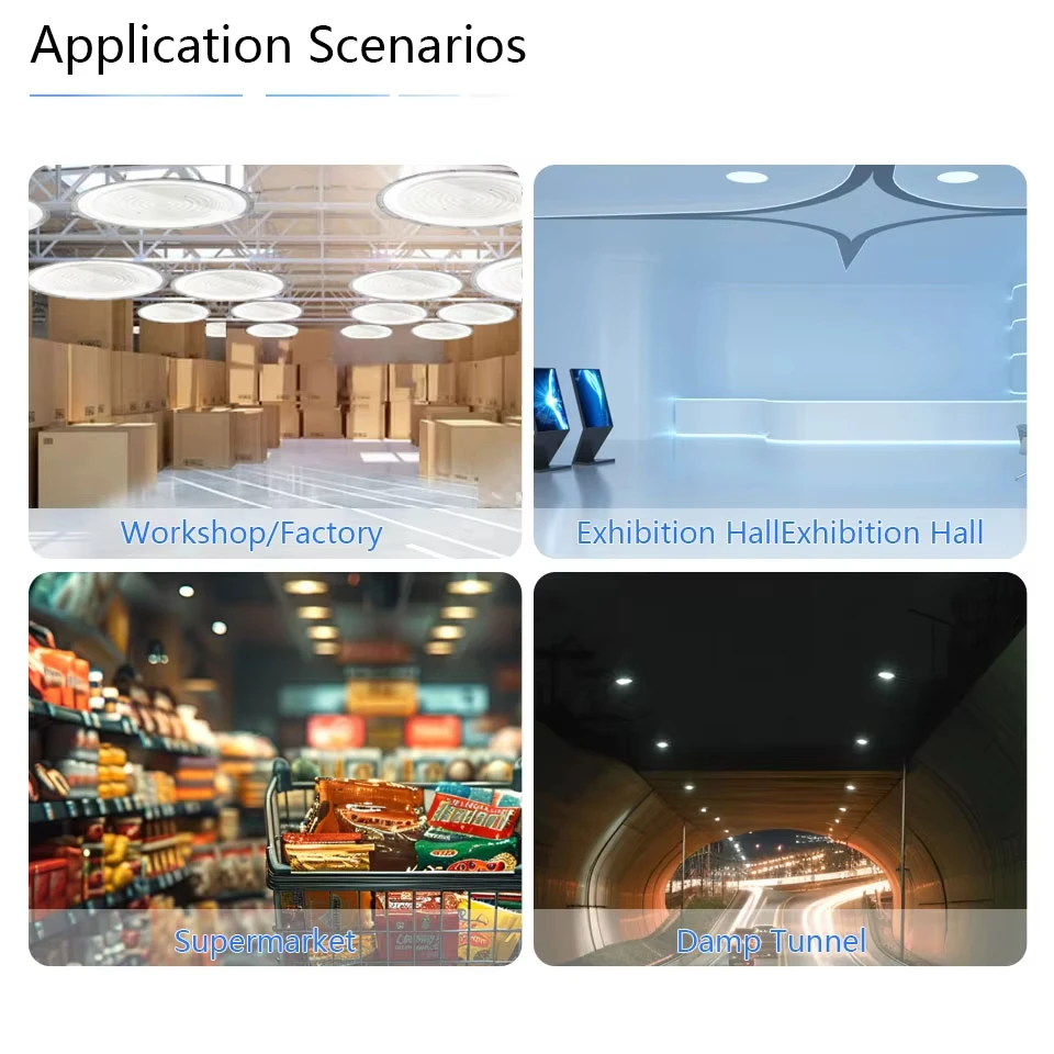 High Bay Lights 100/150W 220V Super Bright 6000K UFO LED IP66 Waterproof Commercial Market Warehouse Garage Industrial Lighting