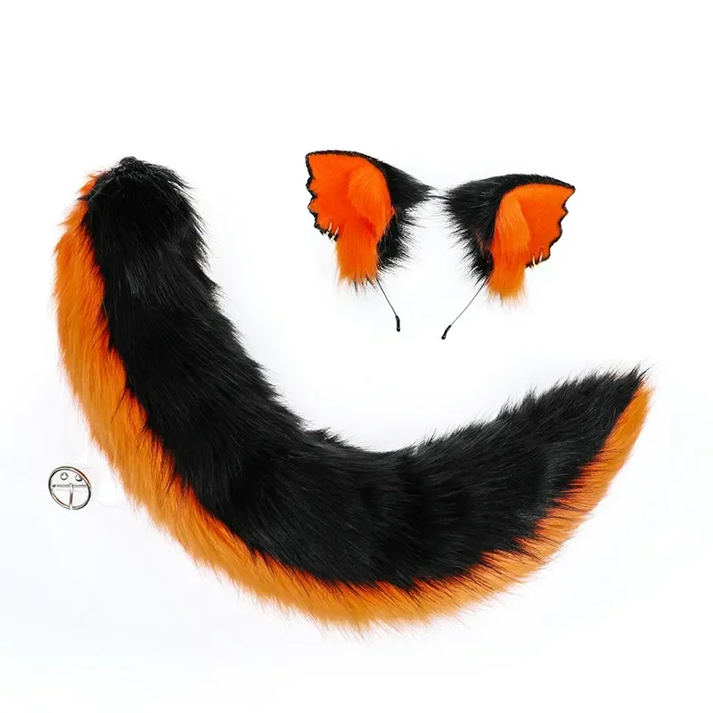 Anime Game Arknights AAK Cosplay Plush Wolf Fox Tail and Ears Headwear Set Halloween Party Role Play Costume Accessories Props