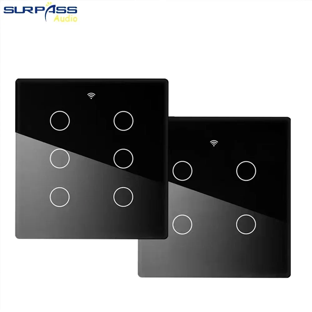 Imagem -06 - Tuya Wifi Wall Light Touch Switch Padrão Brasil tipo 120 Painel de Vidro Gang Controle de Aplicativos Funciona com Alexa Google Home Smart Home