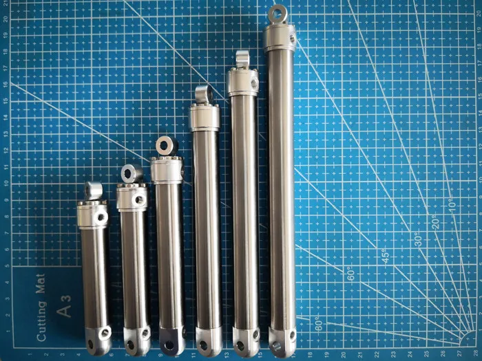 Mini Hydraulic Cylinder 16/12mm OD/ID 7MPa for Excavator Model, DIY Robot, Educational Research