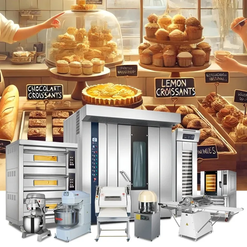 Custom 2025 Commercial Bakery Oven Electric and Gas Layer Rotary with Dough Mixer Proofing Box All in One