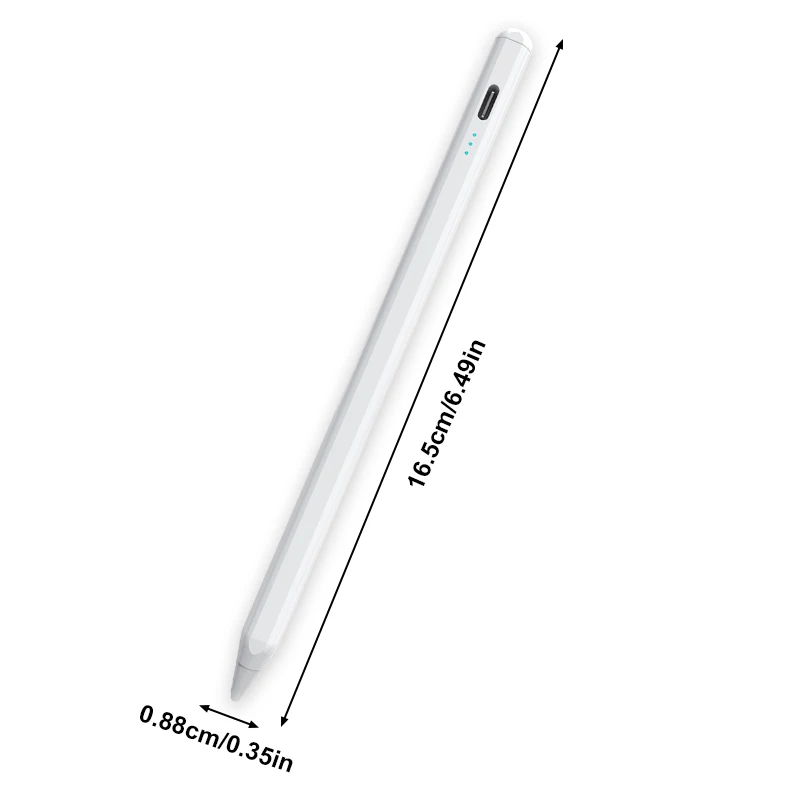 Stylus Pen Compatible with 95% Capacitive Touchscreens, iOS & Android, Fast Charging, Long Battery, Side Magnetic Attachment