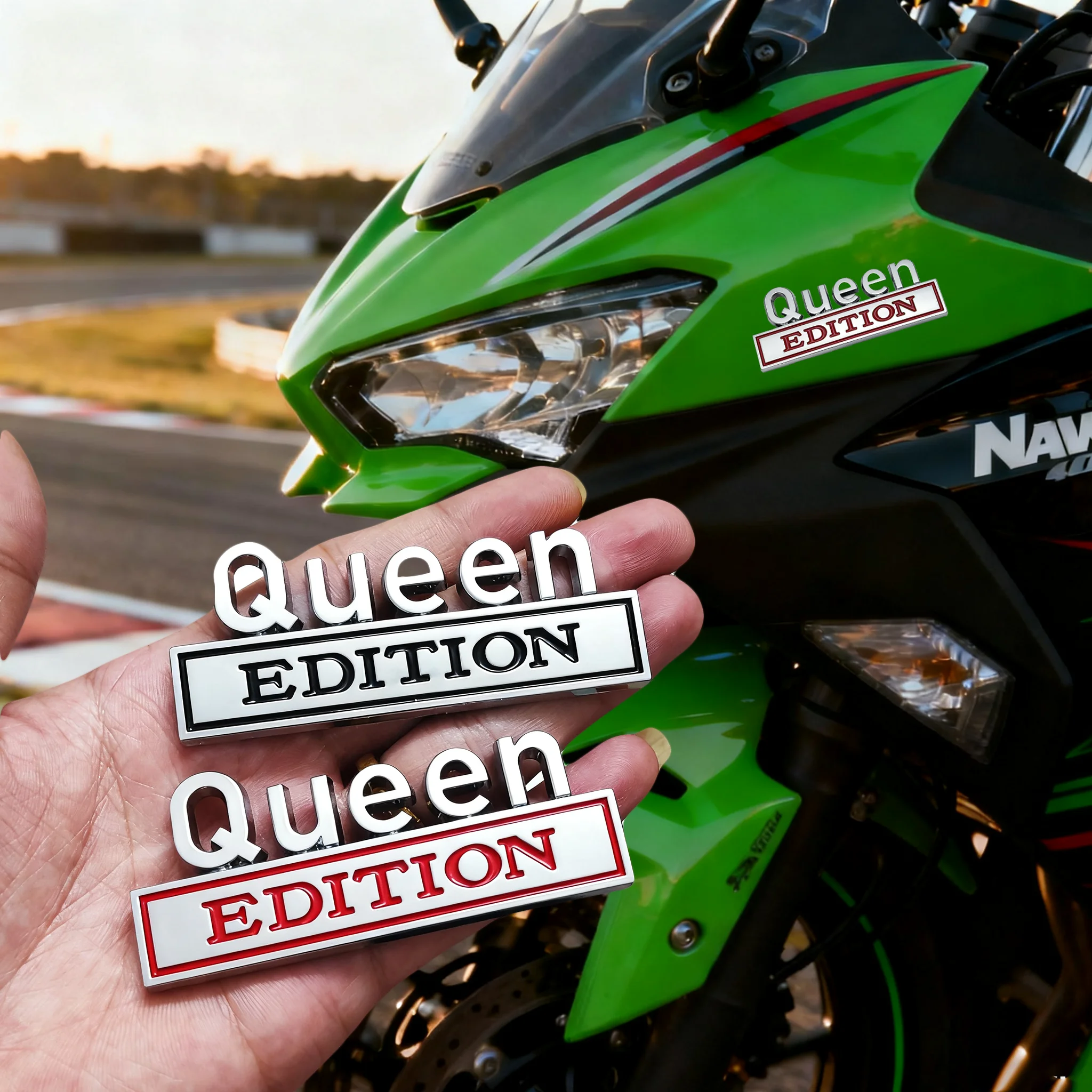 

Metal Queen EDITION Motorcycle Emblem for Kawasaki Ninja400 Yamaha MT-07 Honda Rebel Harley-Davidson VESPA 150 CF Moto 250SR