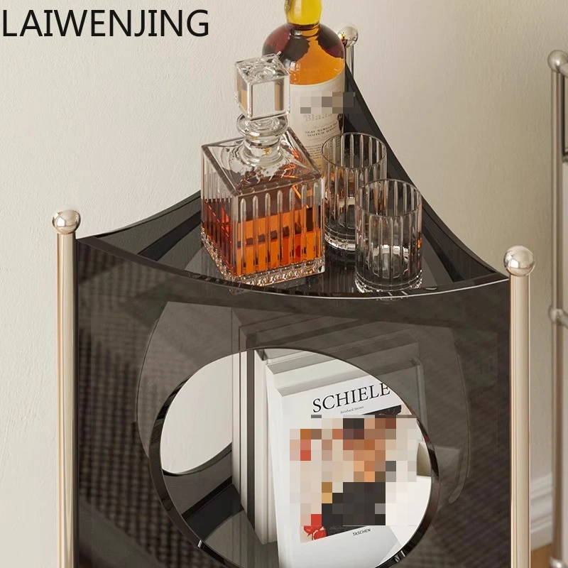 HLZ acrylic removable side table small coffee table living room sofa side cabinet