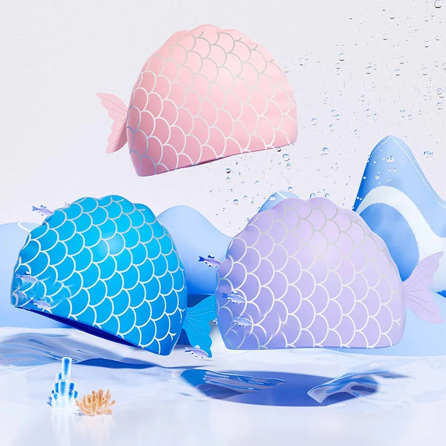 Juego de gafas de natación impermeables para niños y niñas, visión clara y gorro de silicona, equipo de deportes acuáticos, a prueba de niebla, 1