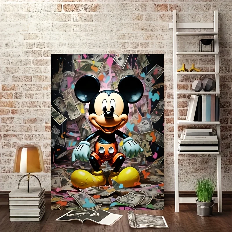 Miniso Disney Cartoon Anime Mickey Mouse Poster Canvas Painting Wall Art Prints Wall Decor Living Room Kids Bedroom Home Decor