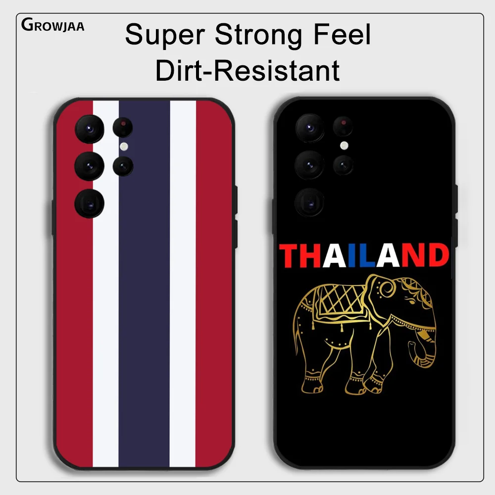 Flag Of Thailand Pattern Phone Case For Samsung Galaxy S24 Ultra S22 S23 Ultra S21 S20 5G Protective Silicone TPU Funda