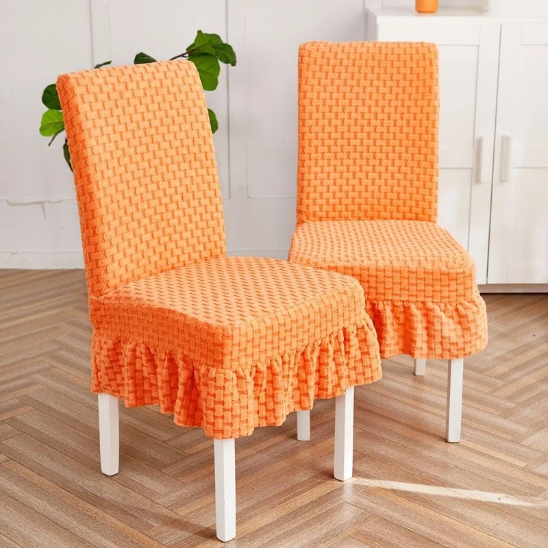 M Size Solid Color Elasticity Bar Chair Cover Short Size Seat Case-029