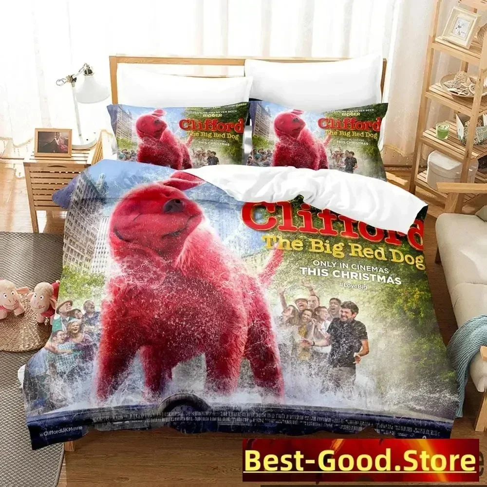 3D Print Clifford the Big Red Dog Bedding Set Boys Girls Twin Queen King Size Duvet Cover Pillowcase Bed boys Adult - view 4