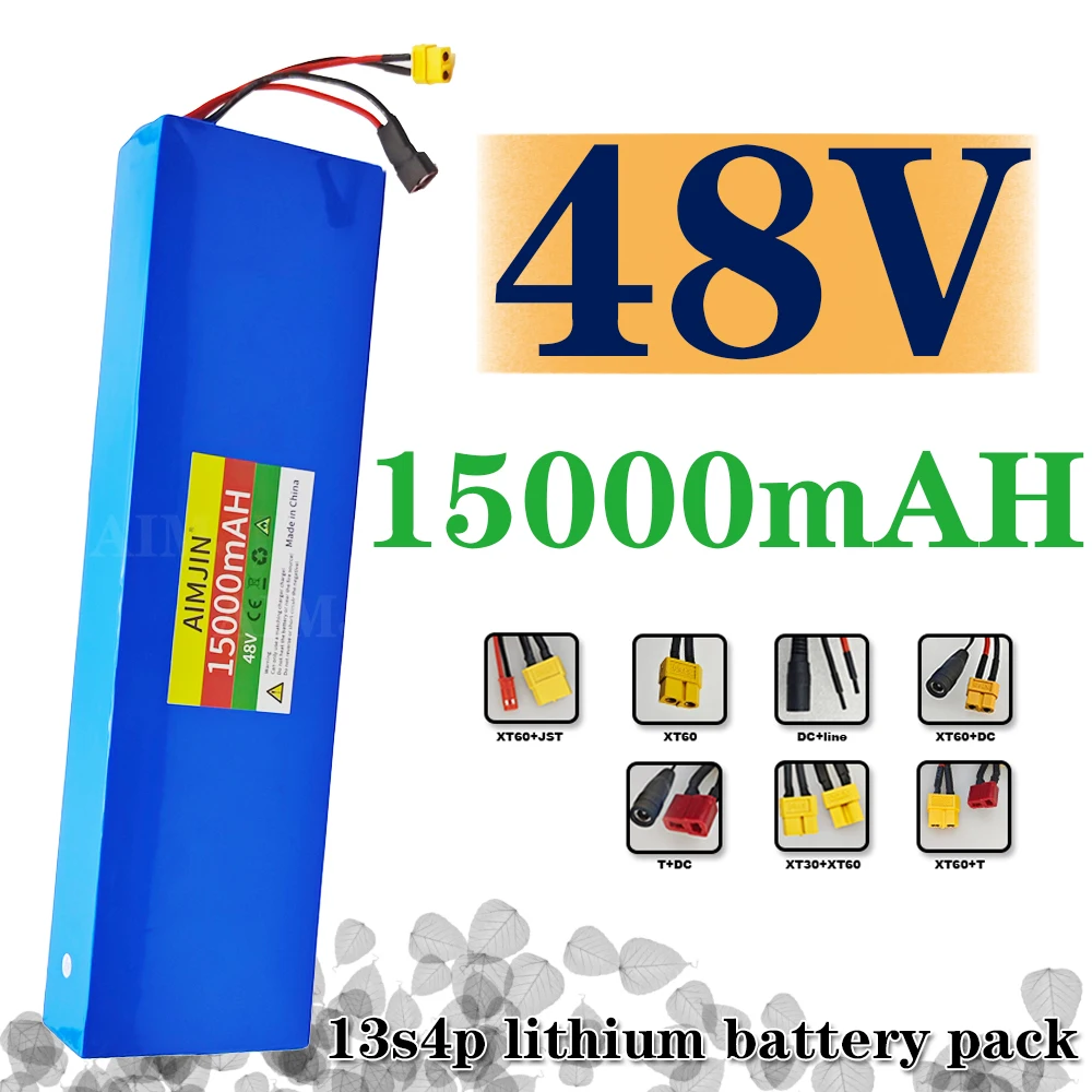 

18650 lithium-ion 13S4P battery pack 48V battery 15000mAh with BMS ,for Citycoco 54.6V scooters