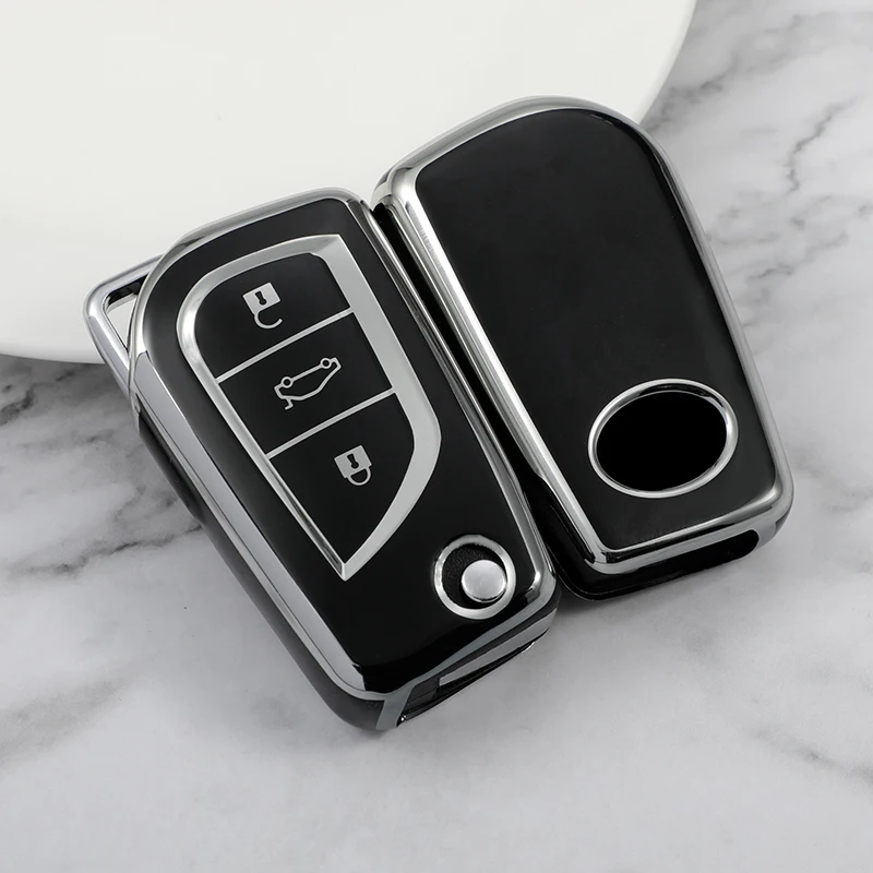 2 3 4 Buttons TPU Car Key Case for Toyota Hilux Corolla Avensis Prado Fortuner RAV4 CHR Shell Cover  Accessories