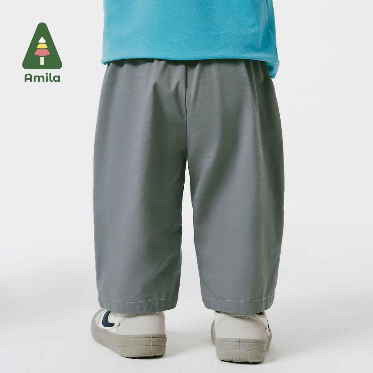 Amila Baby Slacks Spring 2024 New Cartoon Print Skin-friendly Casual Boy Bottoms High Quality Baby Clothes