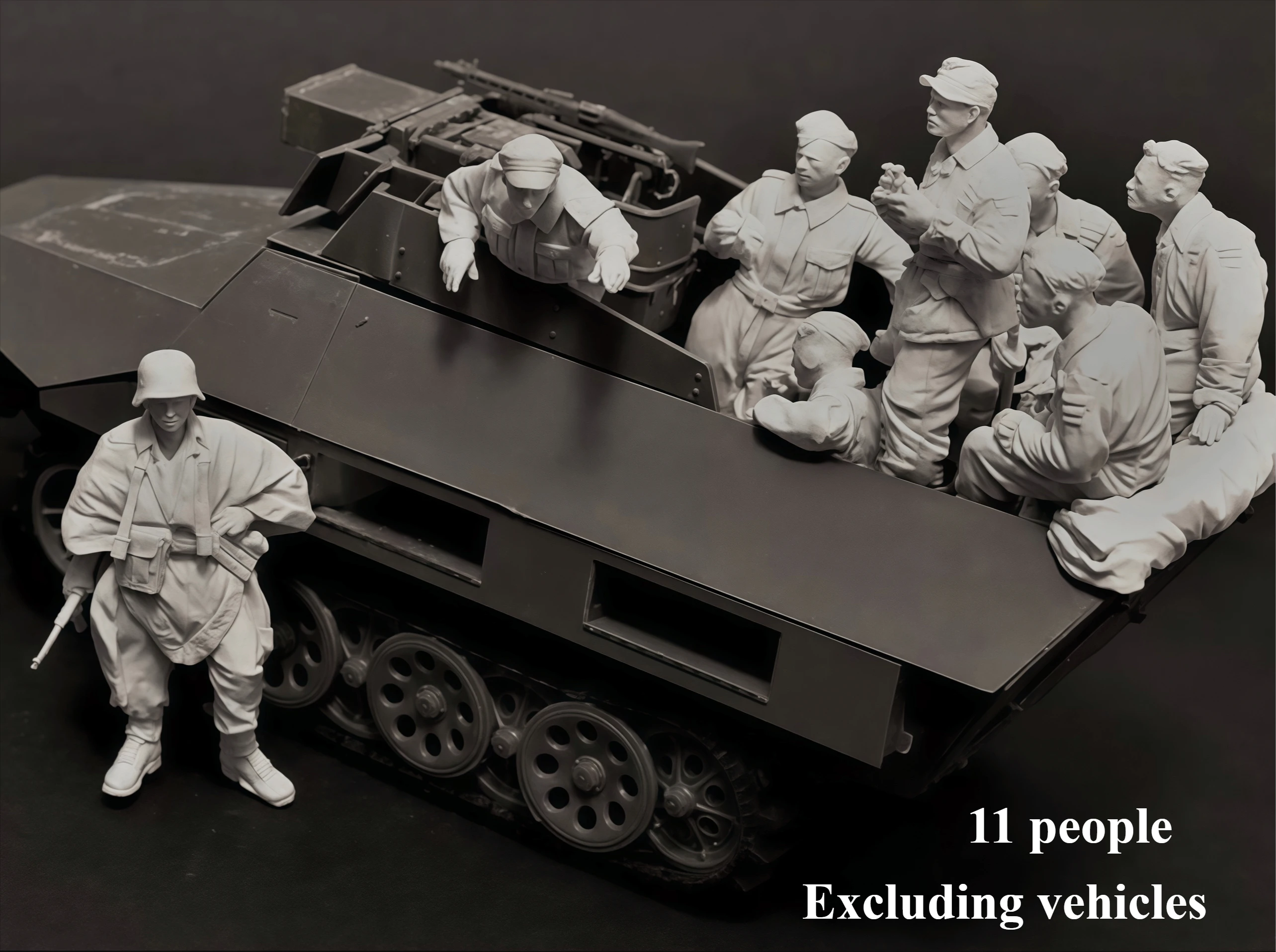 

Комплект для сборки модели из смолы 1/35, GK, бронированные войска танка 11 человек, неокрашенная модель