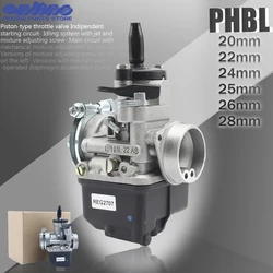Motorcycle Carburetors For 2 Stroke Moped 4T Scooter Racing 50-300cc Motocross For Dellorto Carburetor PHBL 20 22 24 25 26 28mm