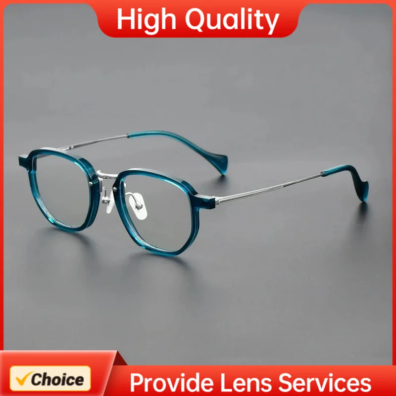 

Titanium Acetate Gradient Two Tone Eyeglasses Frame OTW6018 Retro Niche Design Eyewear for Men Women Support Prescription Lenses
