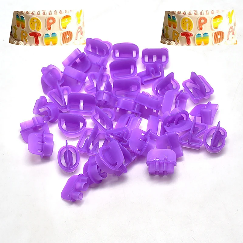40Pcs Alphabet Cake Molds Cookie Cutter Figure Letter DIY Fondant Mold Number Cake Mould Baking Decorating Tools...