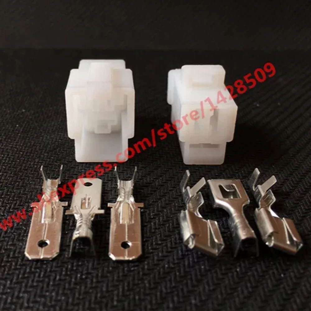 1 Set 6.3 Sumitomo 6110-4533 3 Pin Battery Charger CDI Female And Male Wire Connector Automotive Electrical Connector