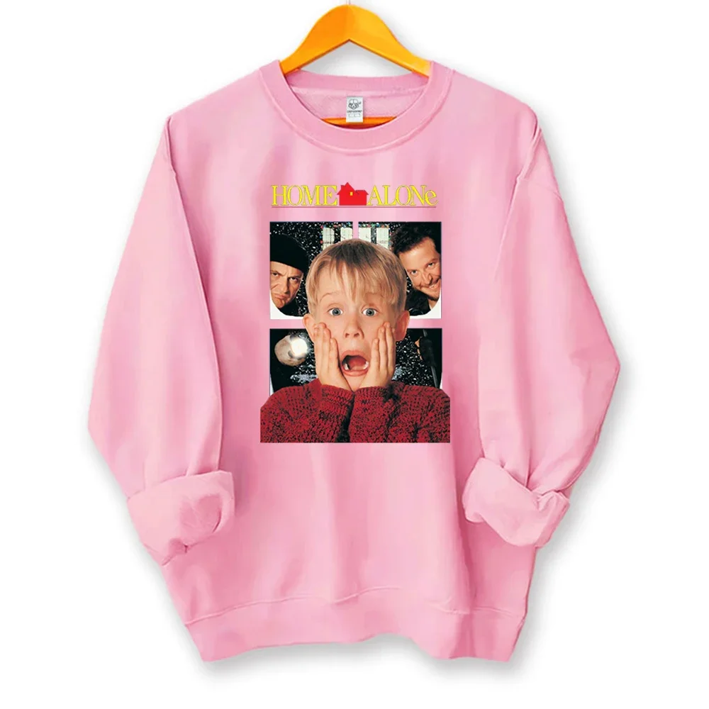 เสื้อฮู้ดดี้ลายหนังโฮมอโลนคริสต์มาส สไตล์ Y2K ตลกๆ สำหรับผู้ชายและผู้หญิง เสื้อฮู้ดดี้คอกลม แนวตลกๆ สำหรับฤดูใบไม้ร่วง มีหลายสี