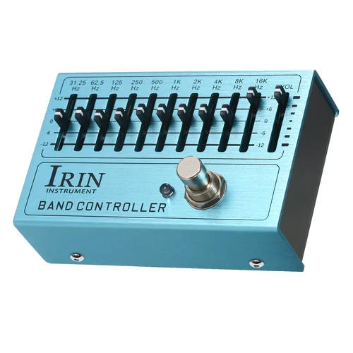 IRIN EQ de 10 bandas Pedal de efecto de guitarra Mini ecualizador de guitarra con True Bypass para guitarra bajo Cuerpo de aleación de aluminio - CONTROLADOR DE BANDA