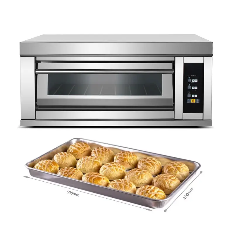 

Wholesale Stainless Steel 1 Layer 2 Trays High-productivity Bakery Bread Oven Commercial Baking Oven for Corn