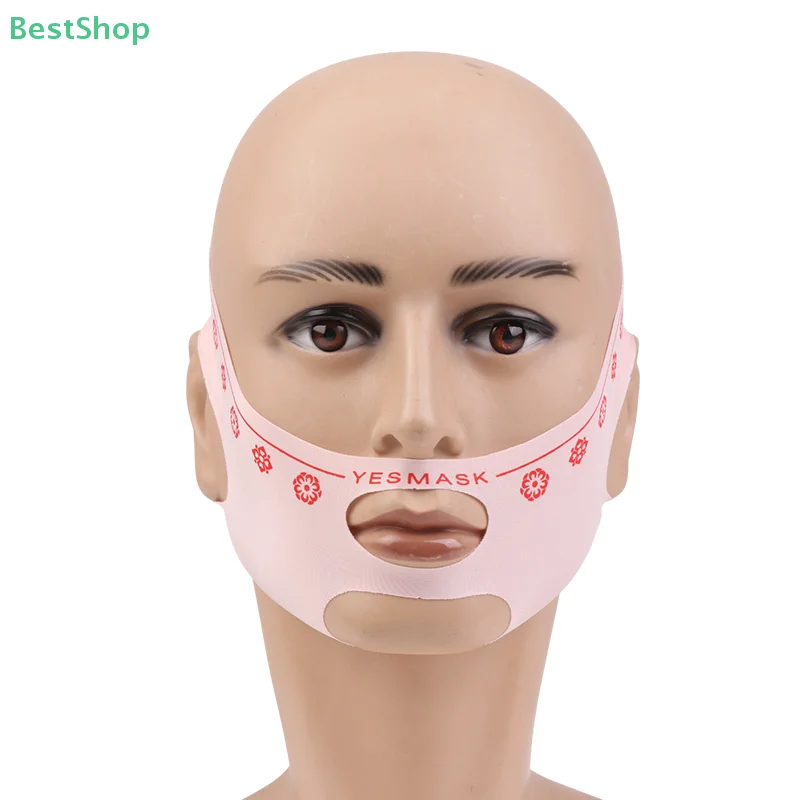 💕 Banda de correa antiarrugas para levantamiento facial en forma de V, vendaje adelgazante para mejillas y barbilla, correa antironquidos para respirar la boca