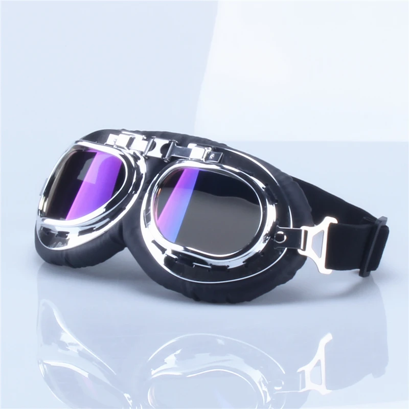 Motorcycle Goggles Glasses Vintage Motocross Classic Goggles Retro Pilot Cruiser  ATV Bike UV Protection Copper Har Gafas