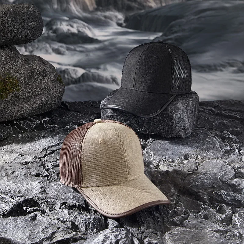 Bulk Custom Breathable Caps Sweat-Wicking Cooling UV-Resistant Baseball Net Caps for Outdoor Sports Running Sun Protection