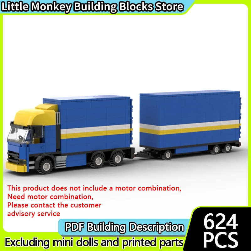 

City Car Model MOC Building Bricks Australian-Style Giant Road Train Modular Technology Children Holiday Gifts Assemble Toy Suit