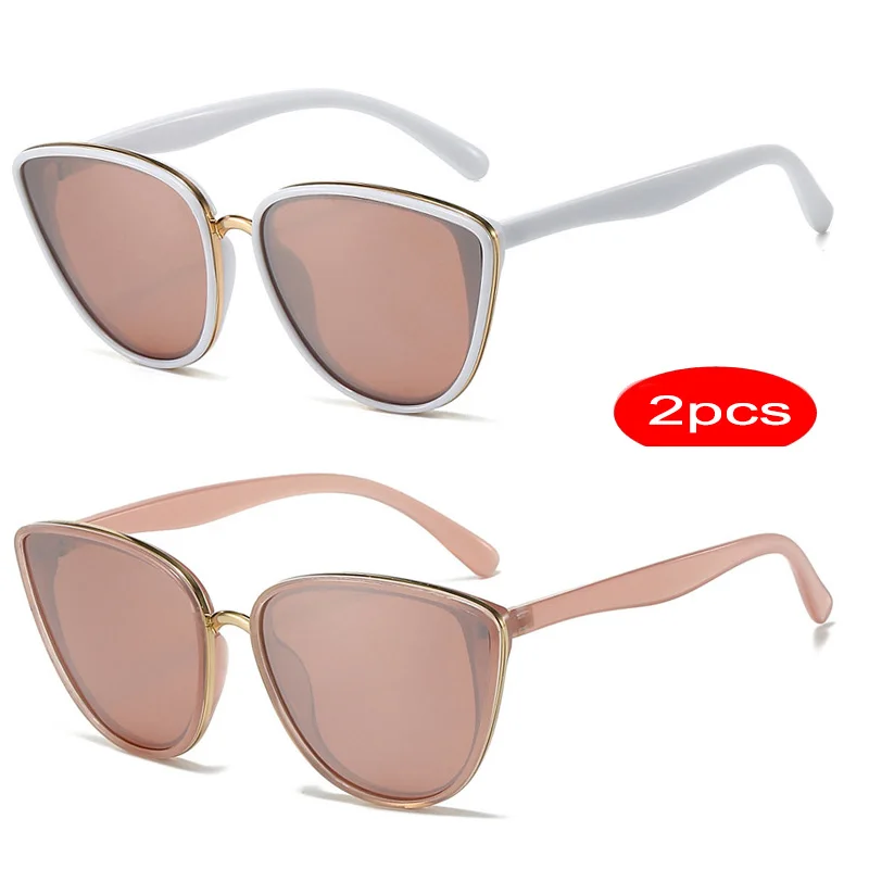 

1/2pcs Fashion Cat Eye Sunglasses Gradient Shades UV400 Women's Eyewear Unisex Sun Glasses Óculos De Sol Feminino
