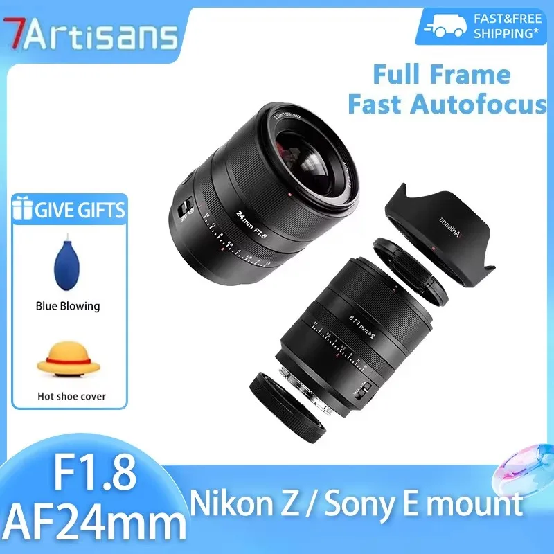 

7artisans 24 мм F1.8 AF Полнокадровый широкоугольный портретный объектив с автофокусом для Sony E A7iii A7RV A7RIV Nikon Z Z6 L Moun