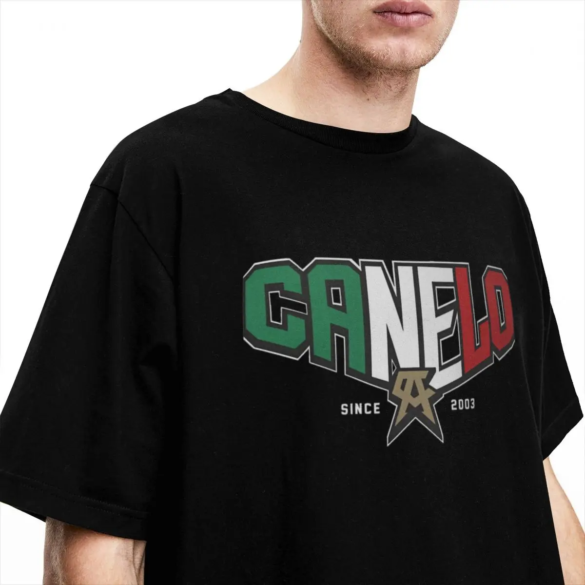 Men's Canelo Alvarez T-Shirts Boxing Legend 100% Cotton Clothing Beach Streetwear Short-Sleeved T-Shirt Crew Neck Popular Tees