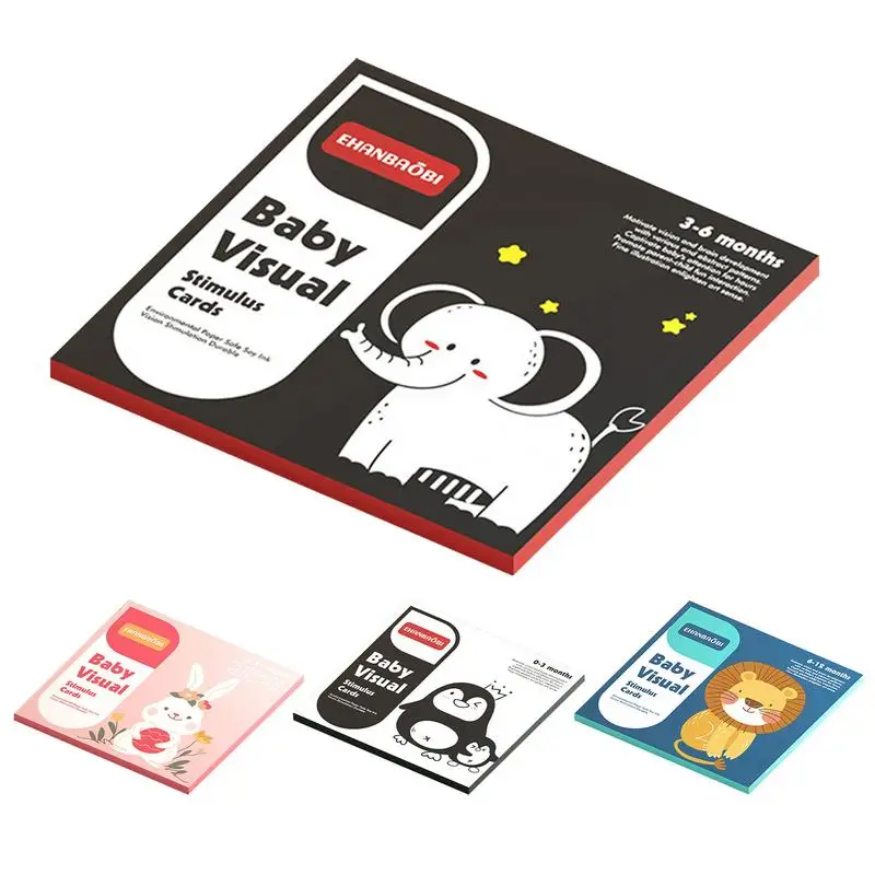 

High Contrast Flashcards Black And White Cards High Contrast Toys Sensory Developmental Card Brain Development Learning Cards