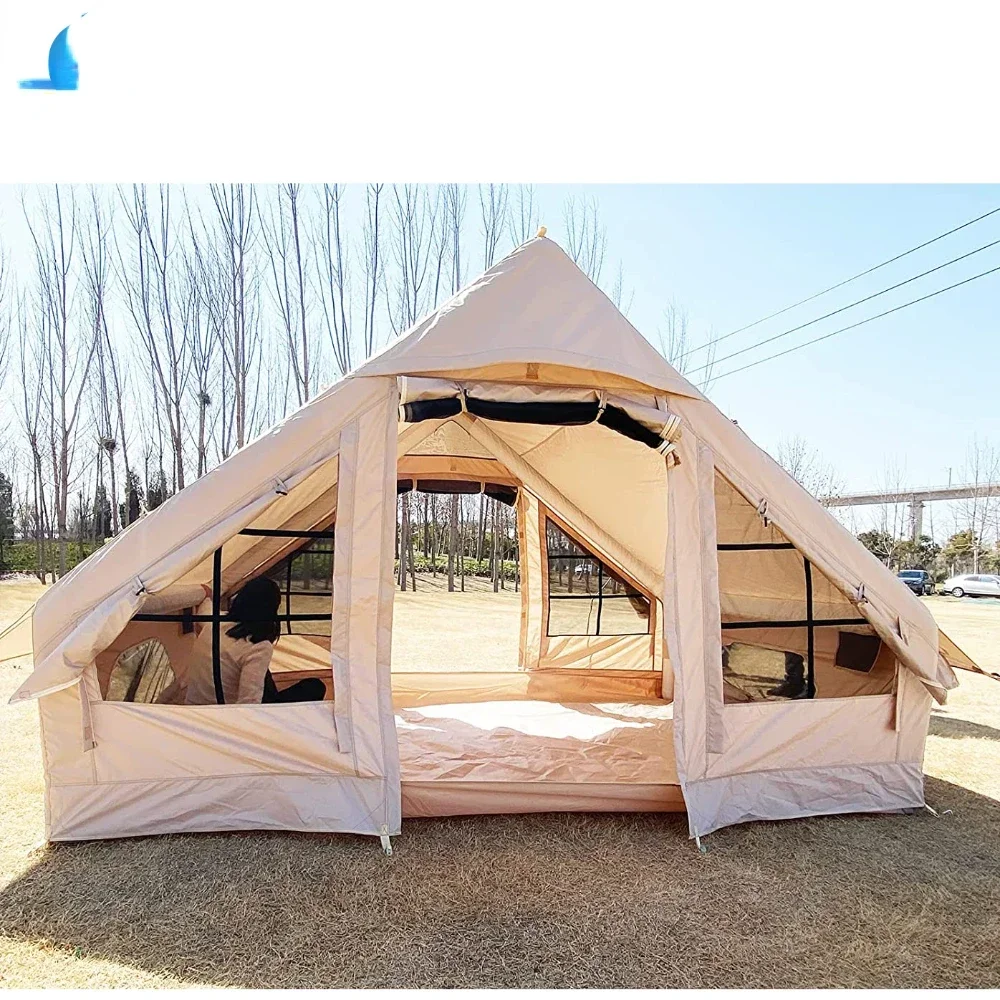 

Air Tent Portable Camping Inflatable Canvas Tent Thickened Waterproof Automatic Cotton Camping 5Persons tent outdoor camp