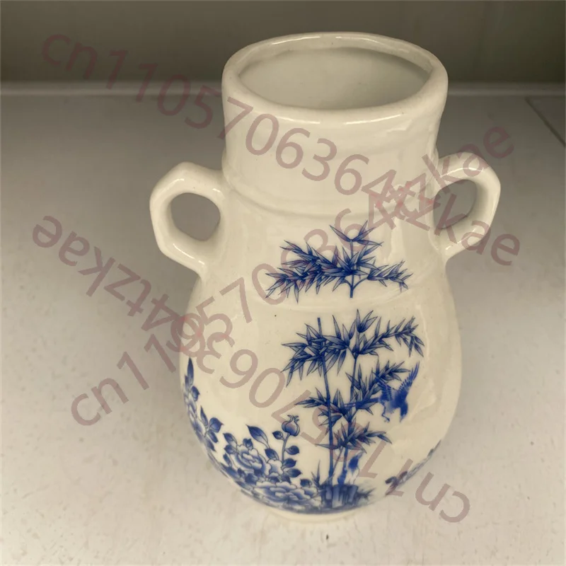 

Chinese Old Porcelain Flowerpot, Lotus pattern Painting Home and Design,Suitable for succulent small plants