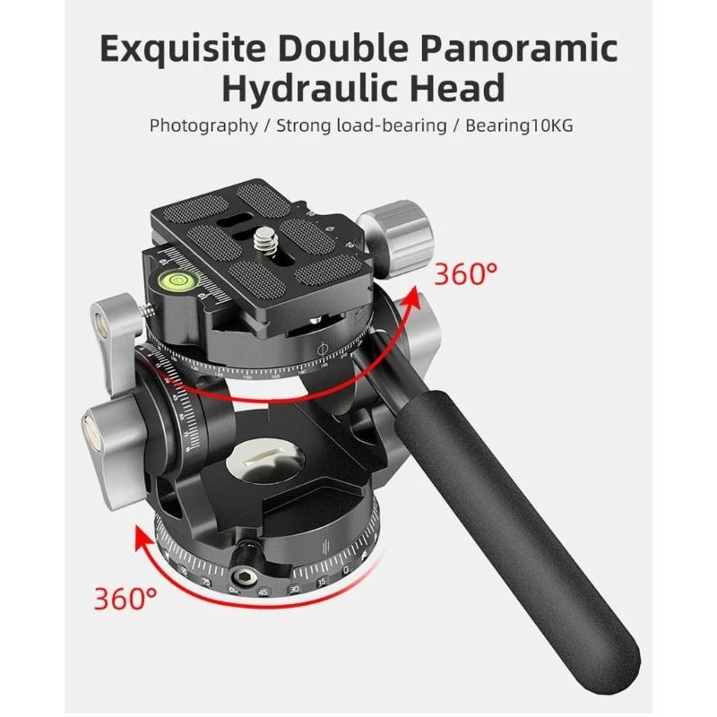 31ba Hydraulikflüssigkeit Video -Dämpfung Kopf Panoramablast Stativstativmonopoden Kamerahalter Stand für mobile SLR DSLR – Detail 8
