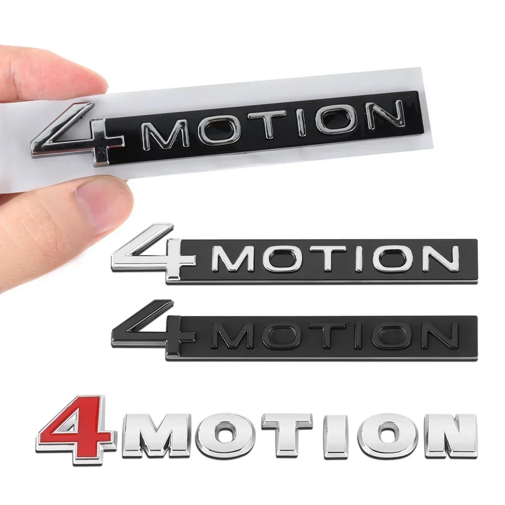 1pc Black/Silver 3D ABS 4MOTION Logo Badge Decal Car Sticker For VW 4MOTION Jetta Golf Beetle CC EOS GTI R32 MK4 Accessories