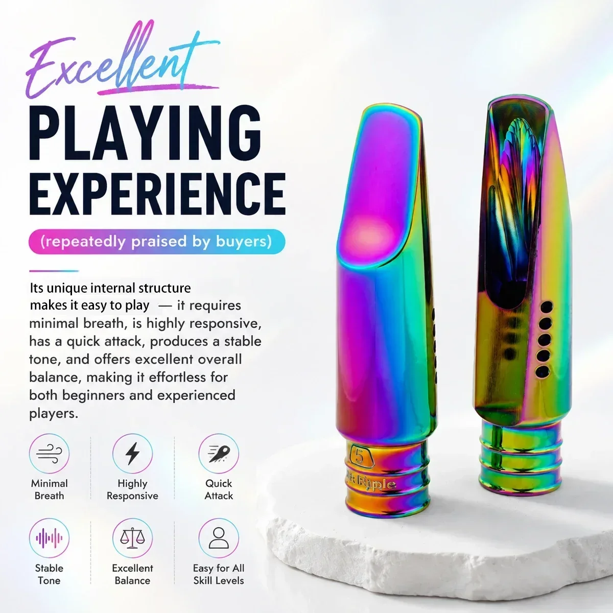 Alto Saxophone Mouthpiece Metal Brass JOYLITE Professional Jazz Sax Mouthpiece Tip Opening 5 6 7 8 Multicolor Finish