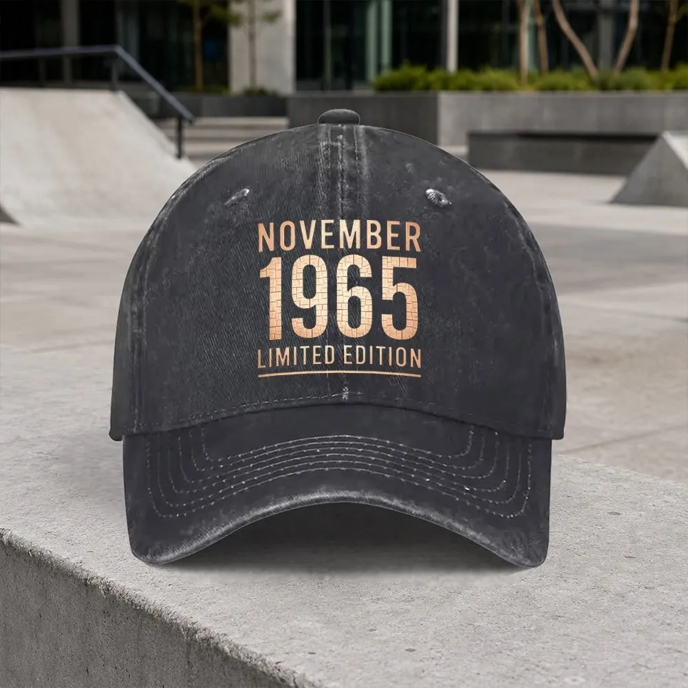 November-1965-Limited-Edition-Distressed-Baseball-Cap-Unisex-All-Season-Outdoor-Casual-Hat
