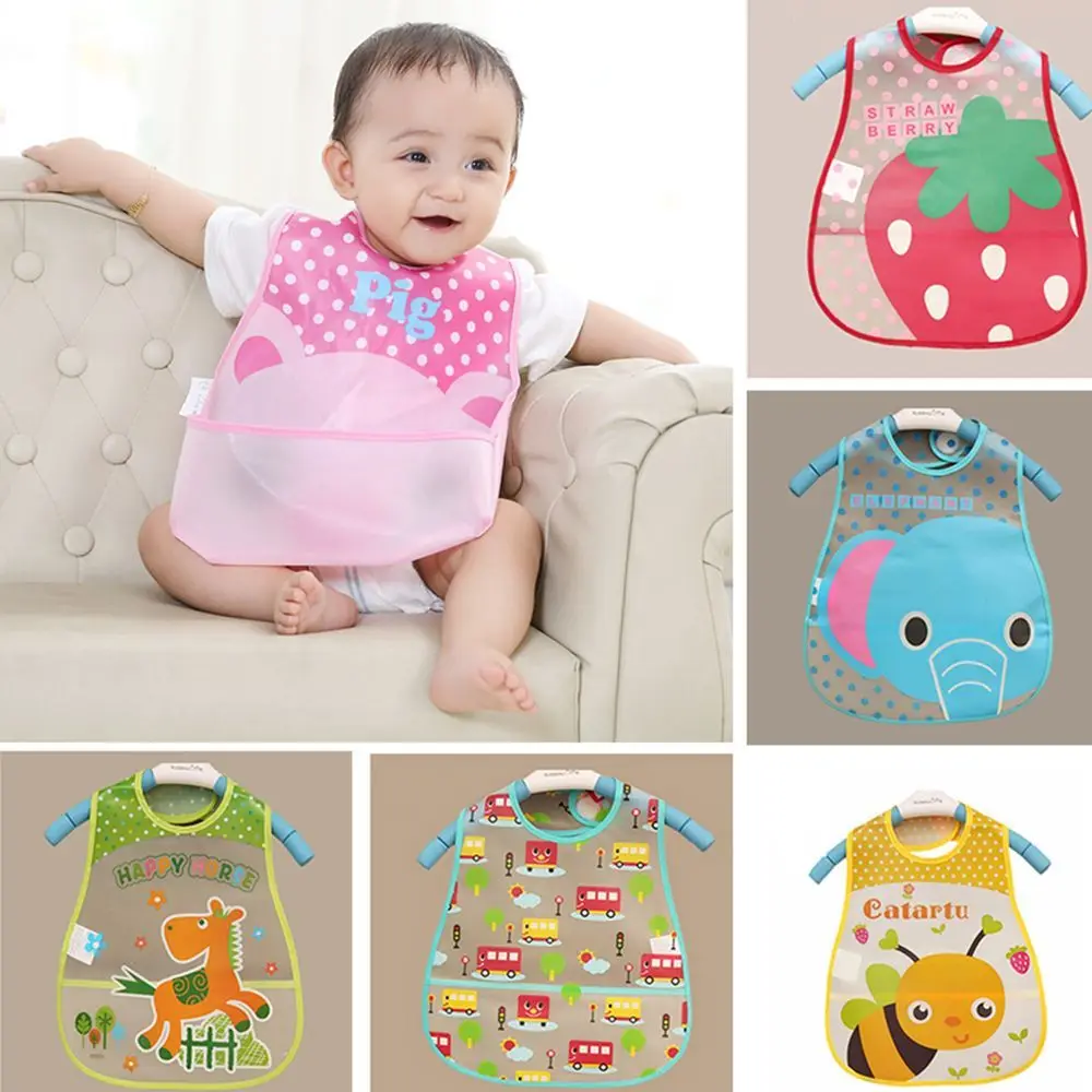 Cloths Safe Smock Infant Burp Plastic Saliva Pattern Cloth Lunch Turn Bibs/Cute Cartoon Bib Feeding Baby Waterproof Bibs Towel