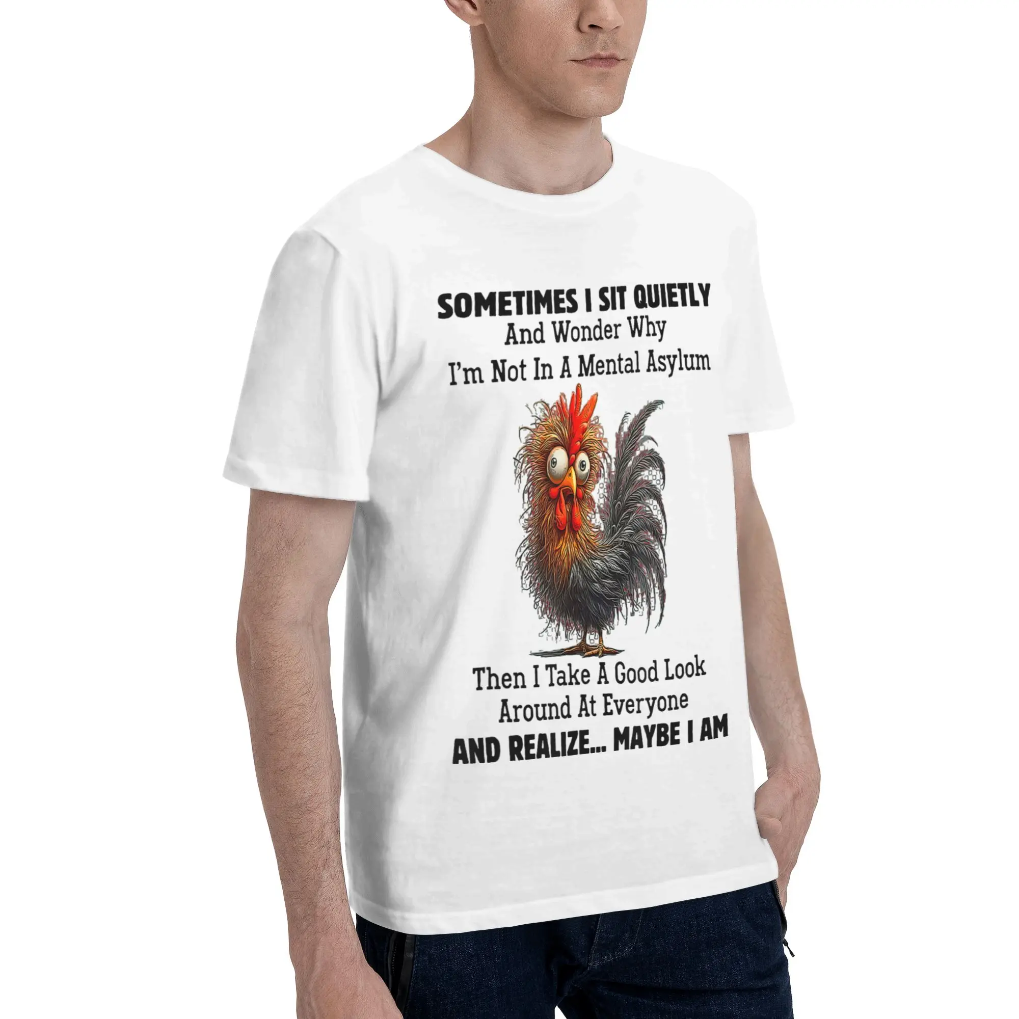 Sometimes I Sit Quietly Merch Men Women T Shirts Cotton Tee Fashion  T-shirt Clothing